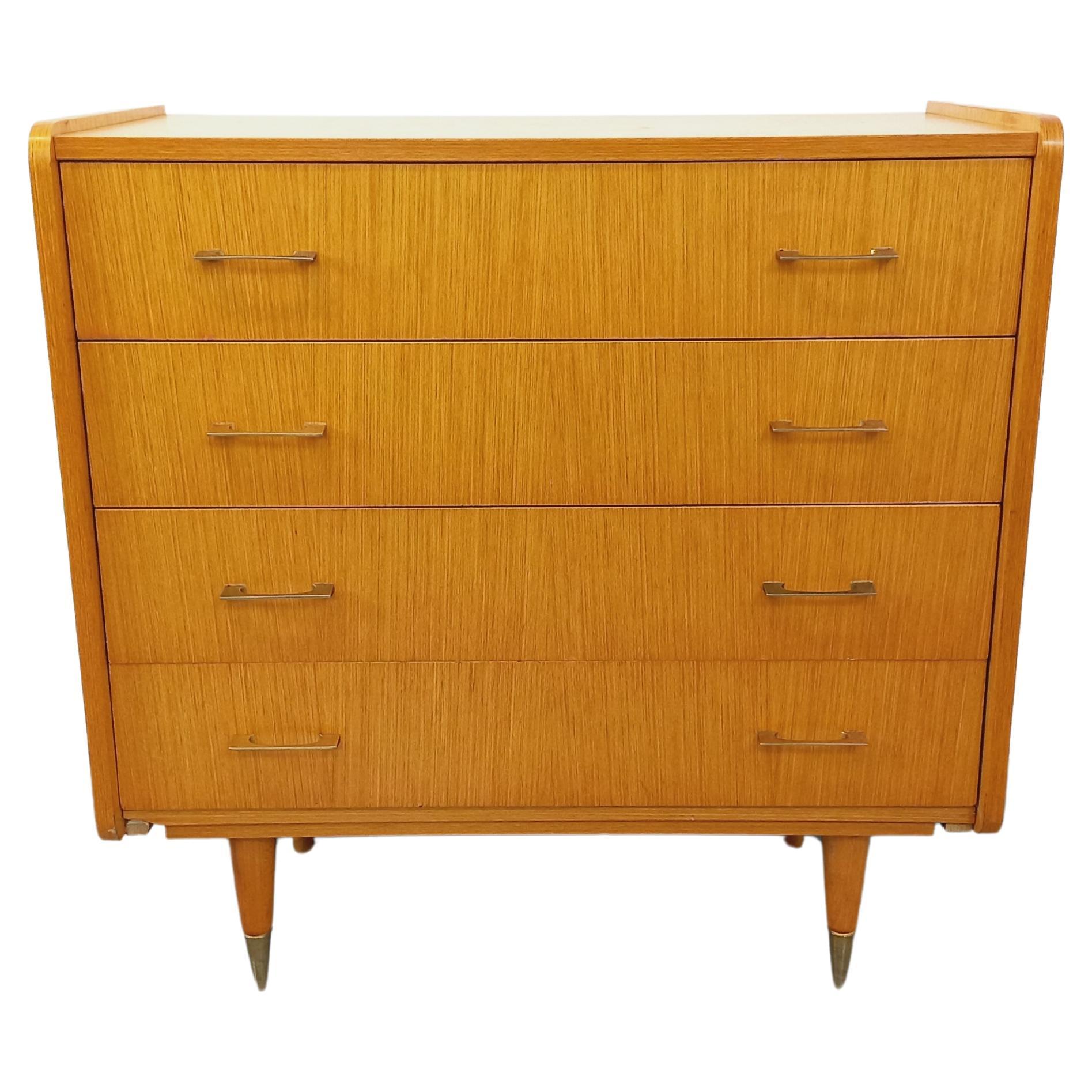 Commode vintage en bois des années 50 60