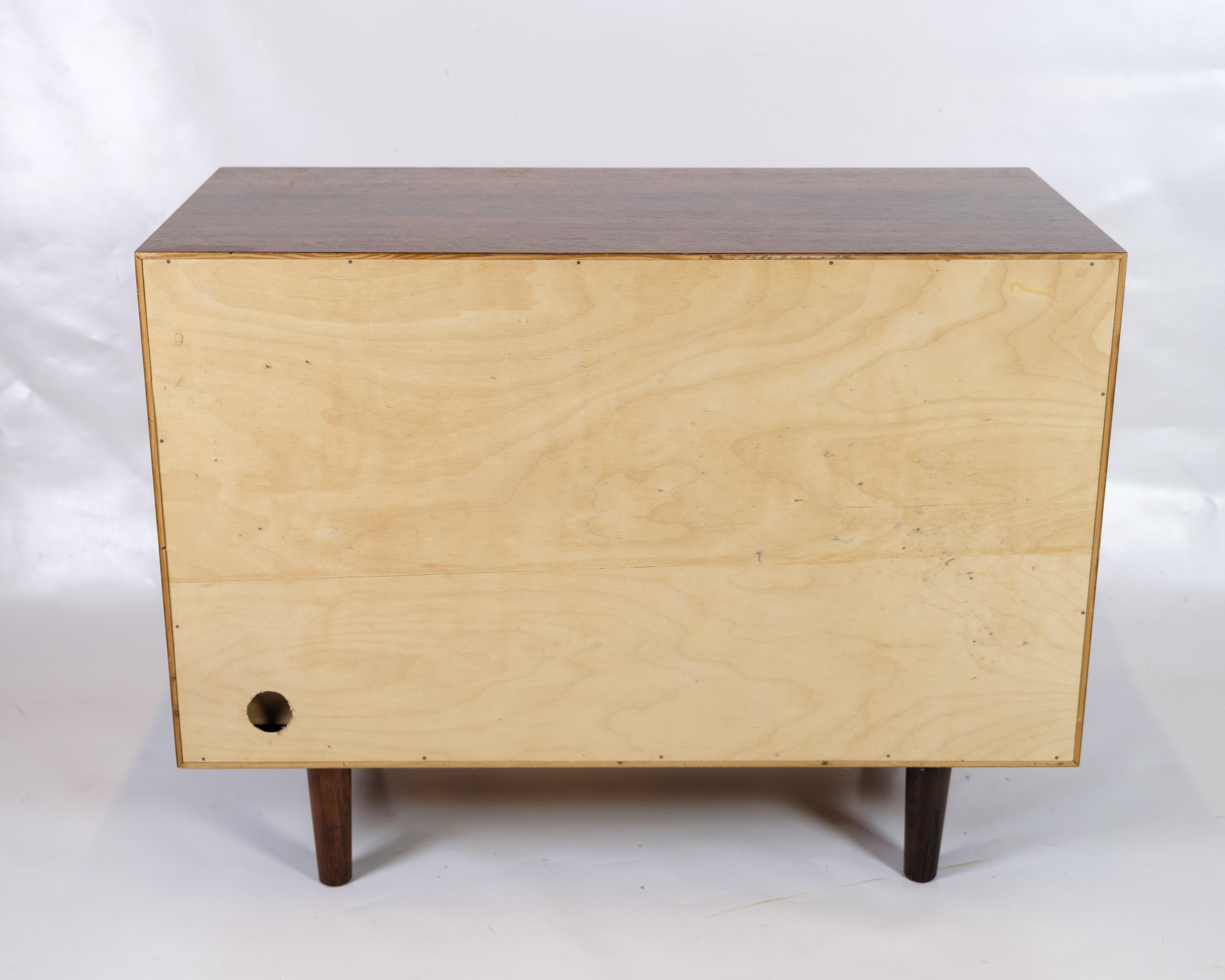 Commode With Four Drawers Made In Rosewood By Kai Kristiansen From 1960s For Sale 3