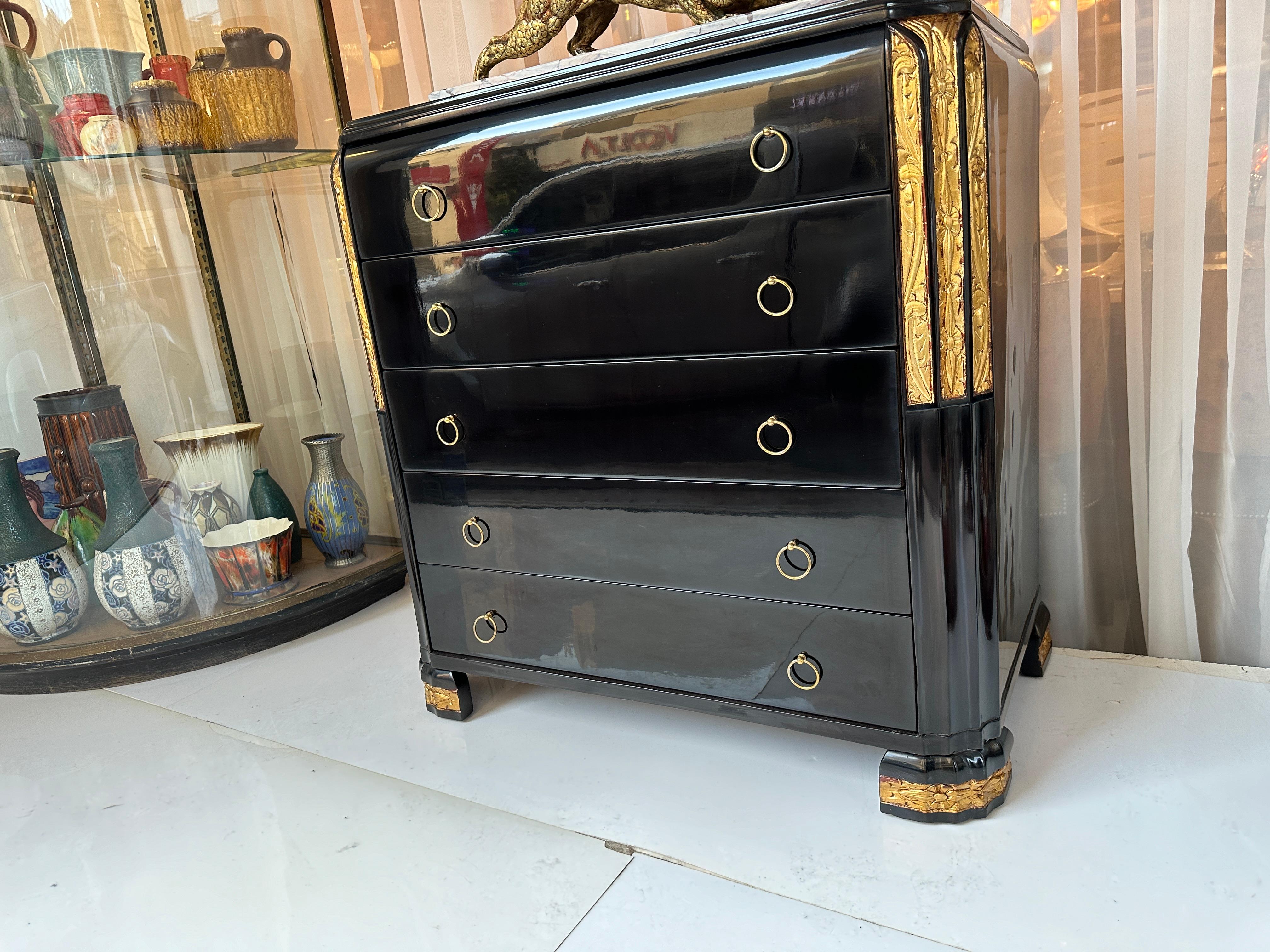 Kommoden im Art déco-Stil aus Holz, 1920, Frankreich im Angebot 7