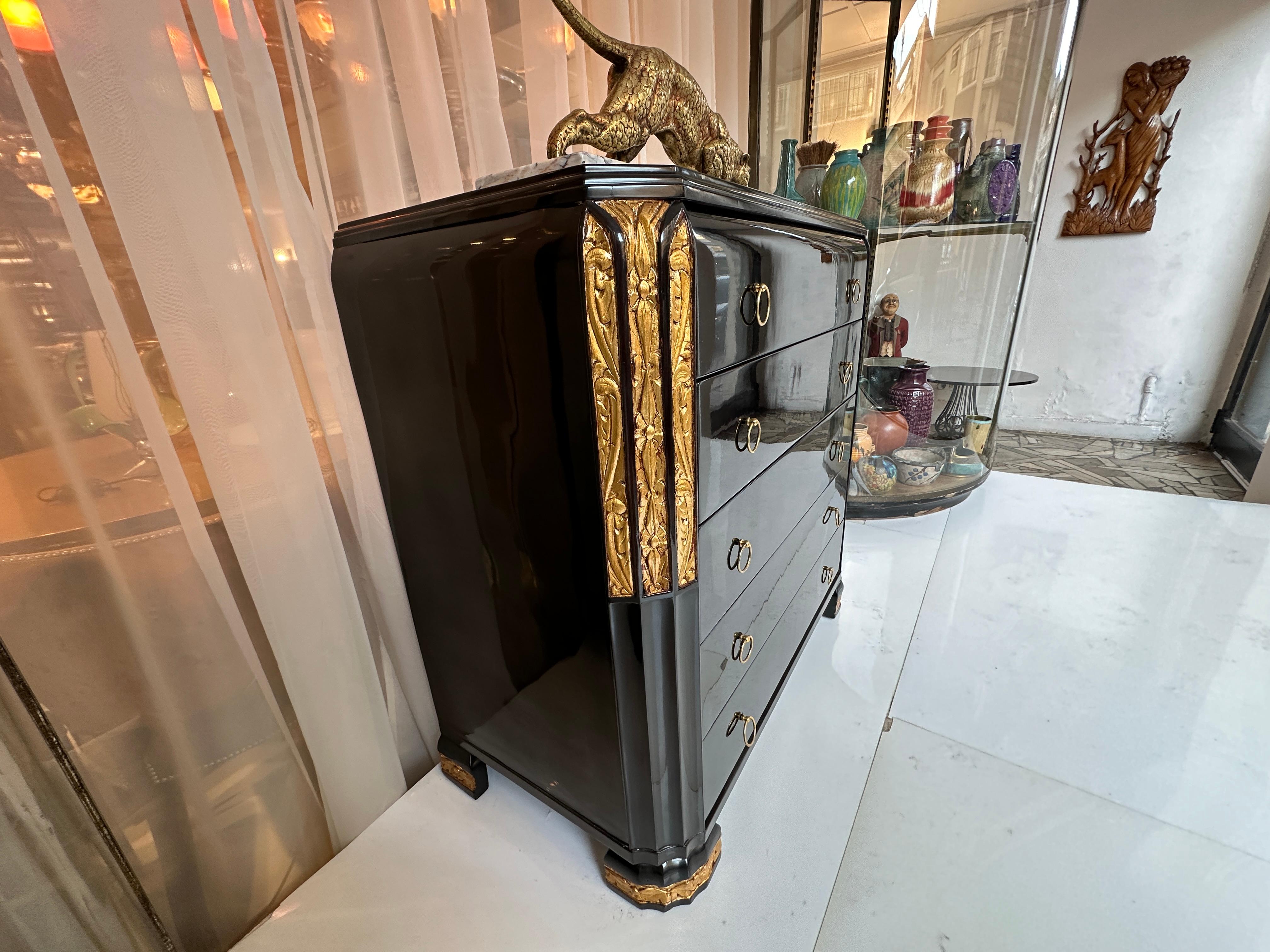 Kommoden im Art déco-Stil aus Holz, 1920, Frankreich im Angebot 8