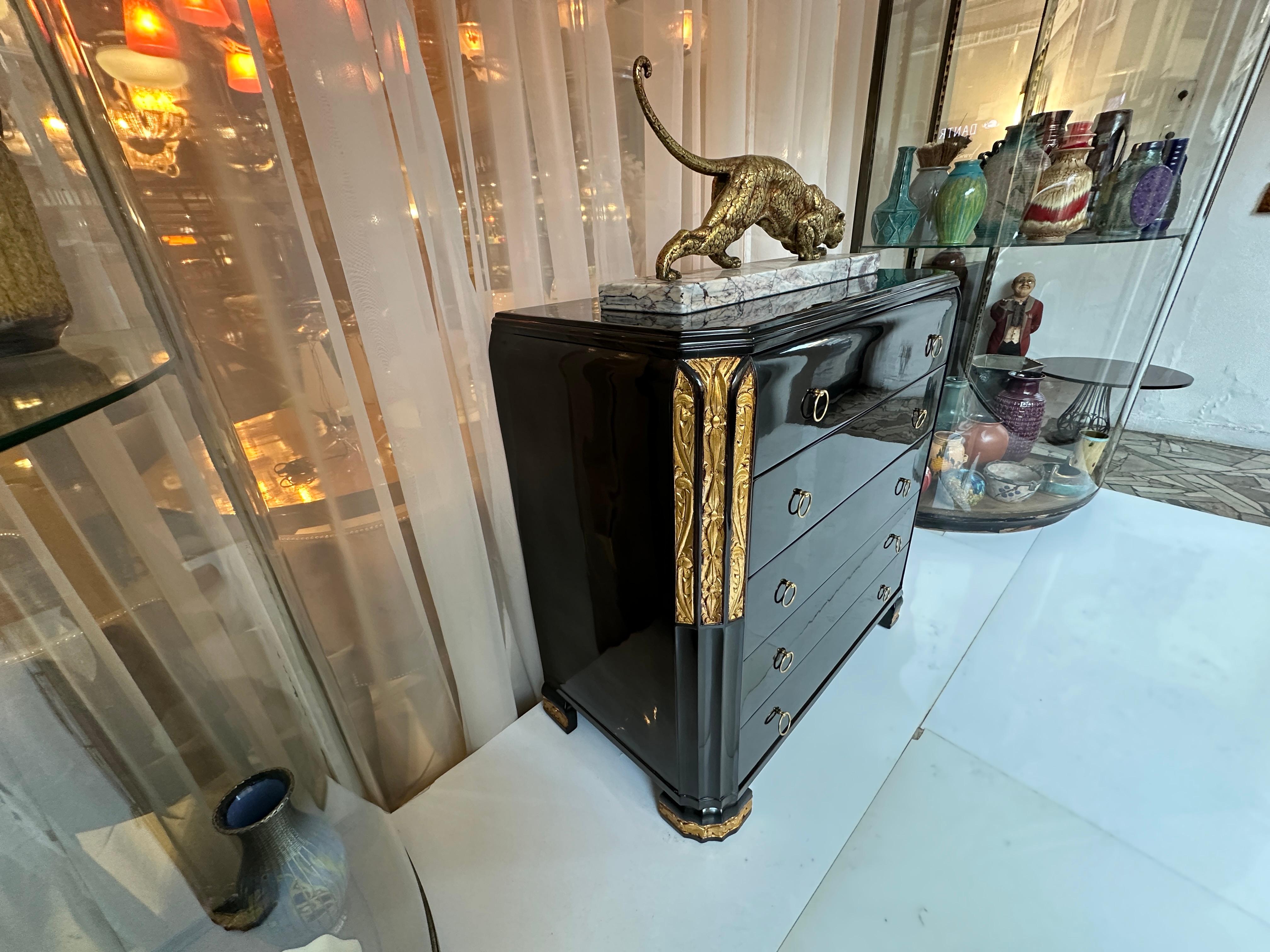 Kommoden im Art déco-Stil aus Holz, 1920, Frankreich im Angebot 9