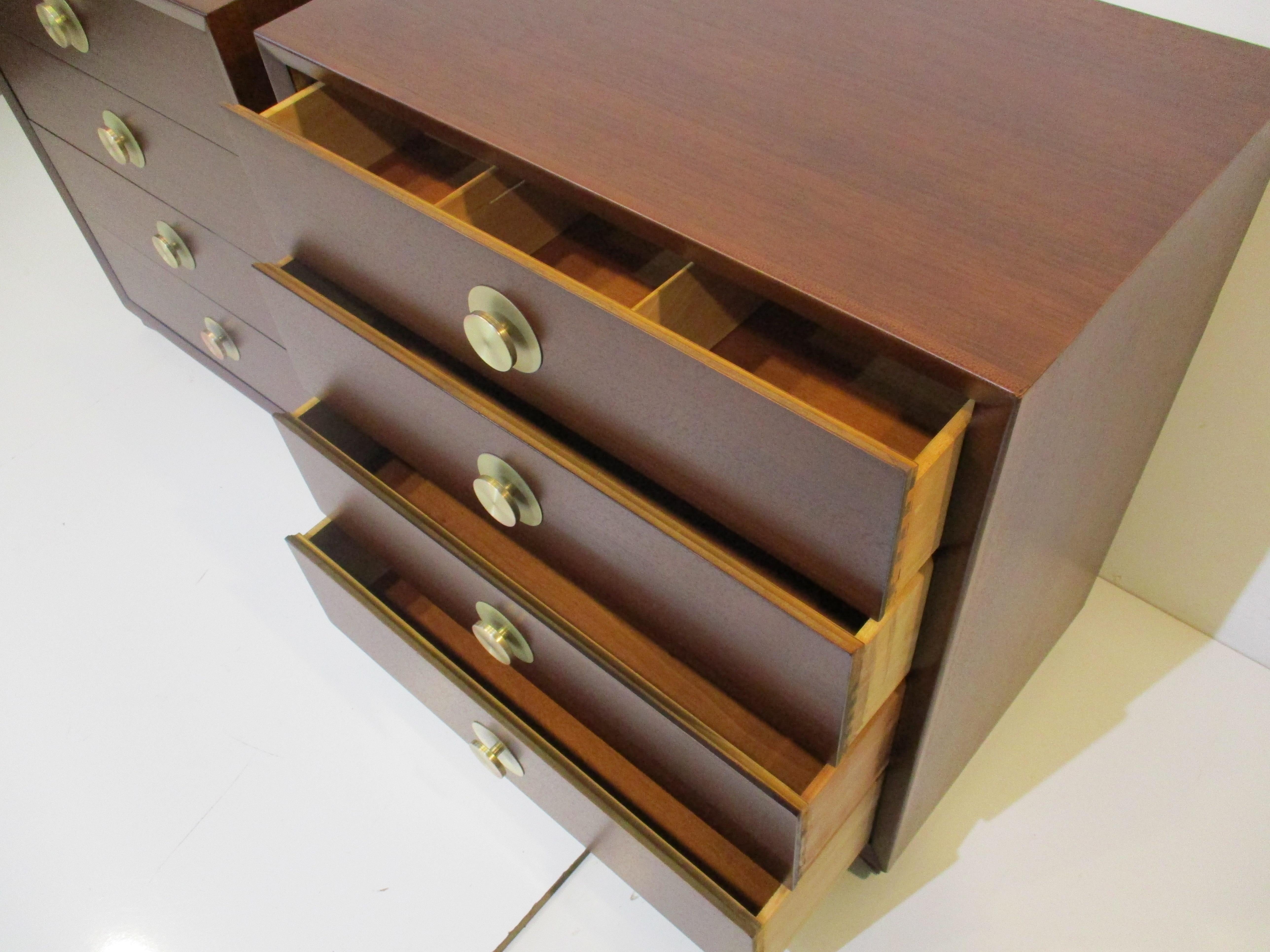 20th Century Commodes / Nightstand Chests in the Style of Widdicomb