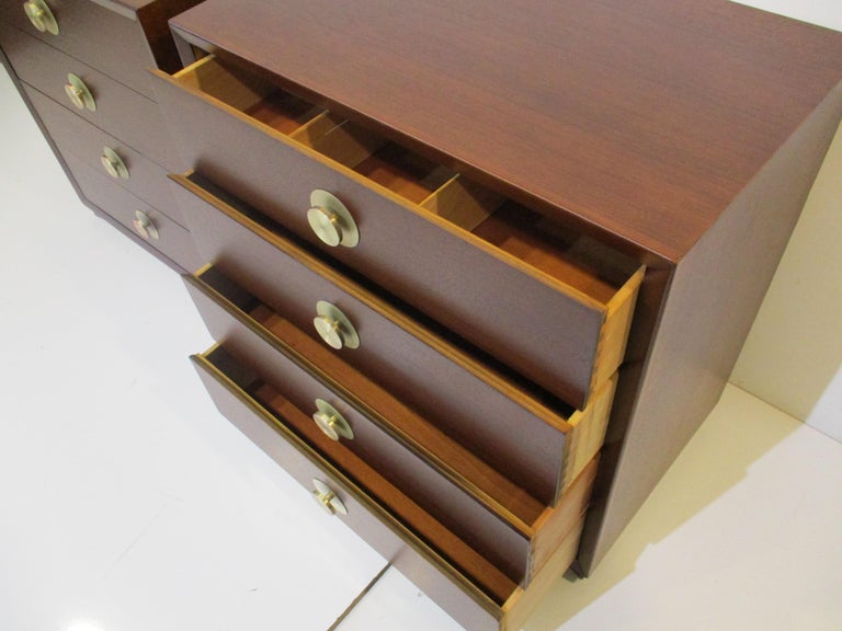 20th Century Commodes / Nightstand Chests in the Style of Widdicomb For Sale