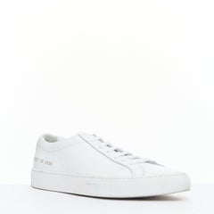 COMMON PROJECT MUJER cuero blanco texto dorado zapatillas EU35