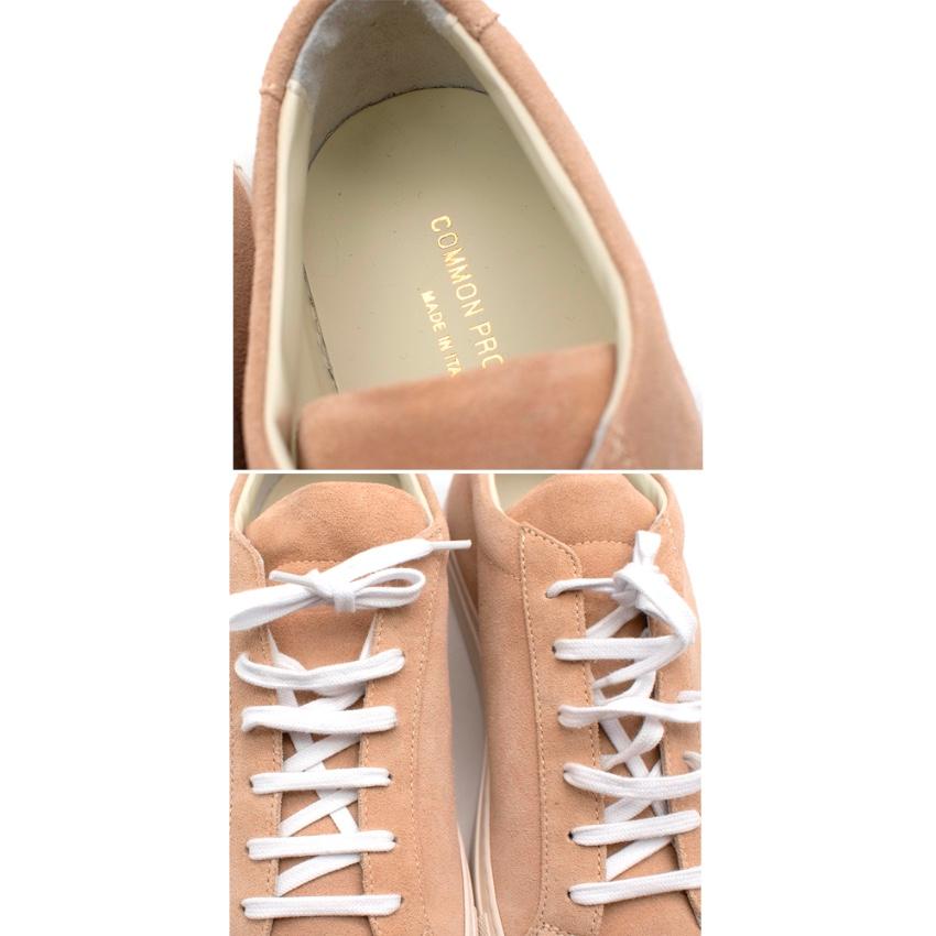 Common Projects Achilles Low Amber Suede Sneakers - Size EU 43 1