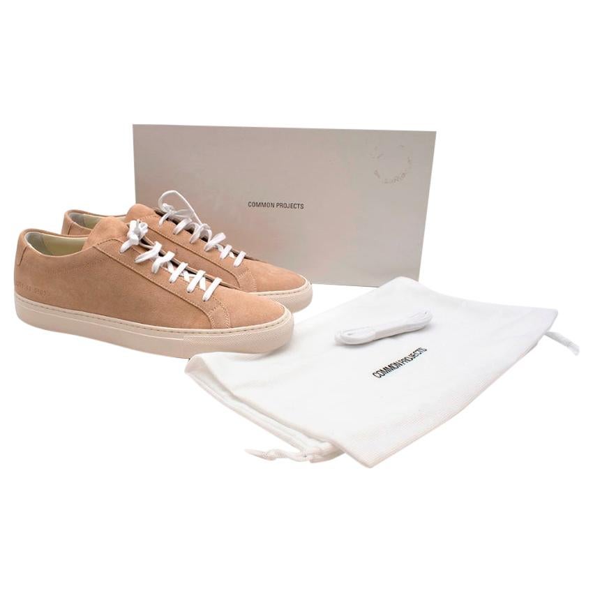 Common Projects Achilles Low Amber Suede Sneakers - Size EU 43