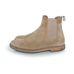Common Projects, Beige suede Chelsea boots