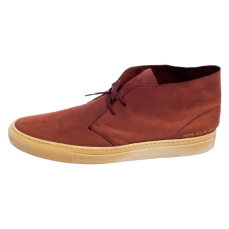 Common Projects Burgundy Suede Desert Boots Size 45