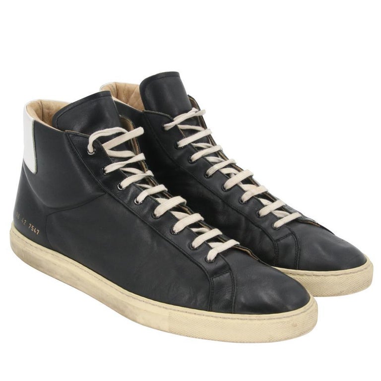 Common Projects Leather Achilles Retro High Top Men's Sneakers Size 42/9  For Sale at 1stDibs | common projects high tops, common projects achilles  high top, common project high tops