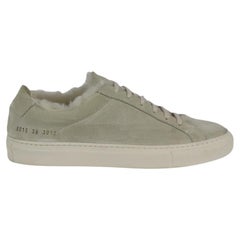 Common Projects Shearling Lined Suede Sneakers Eu 38 Uk 5 Us 8