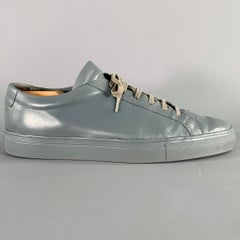 COMMON PROJECTS Größe 10 Graue Low Top-Turnschuhe aus Leder