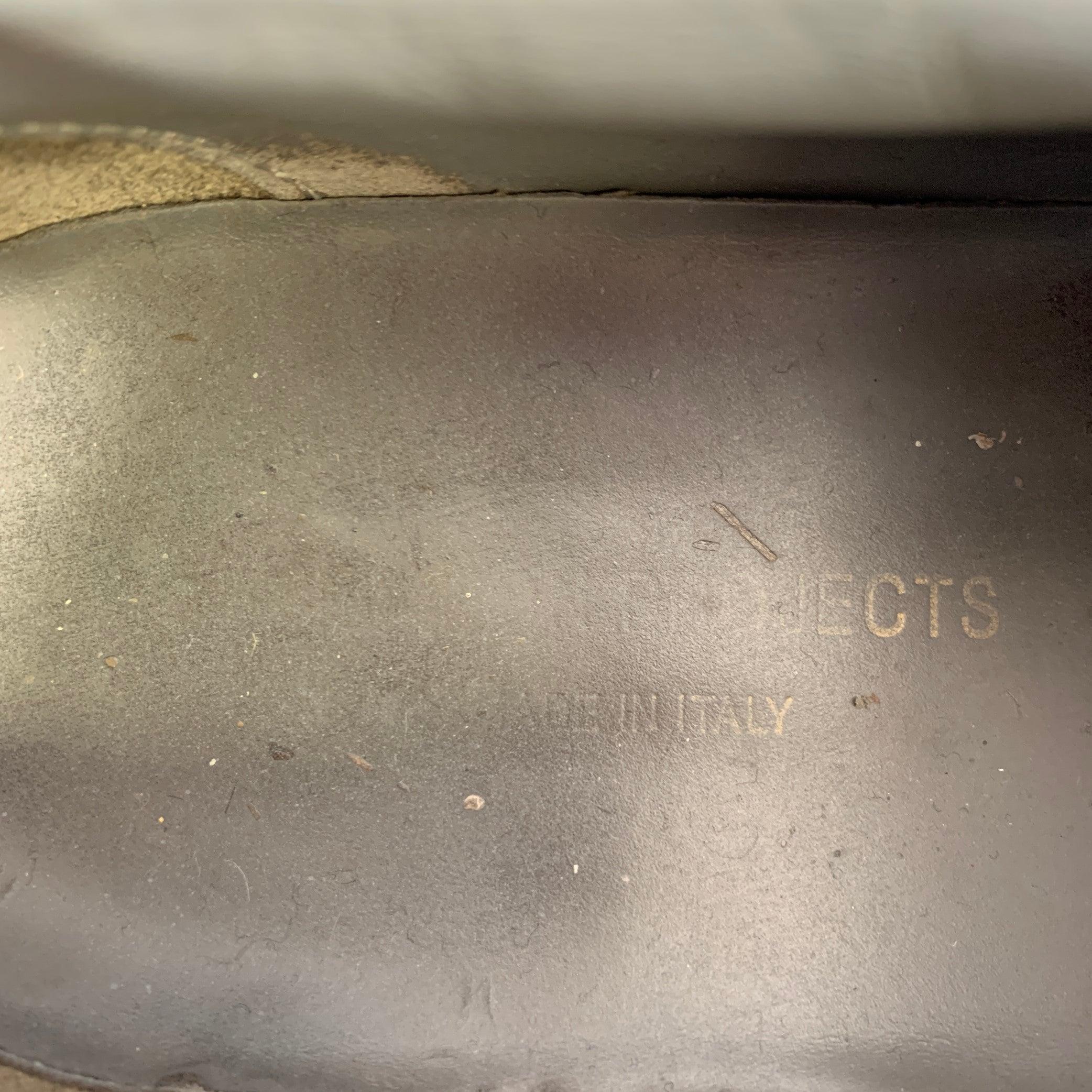 COMMON PROJECTS Size 10 Grey Leather Low Top Sneakers For Sale 2