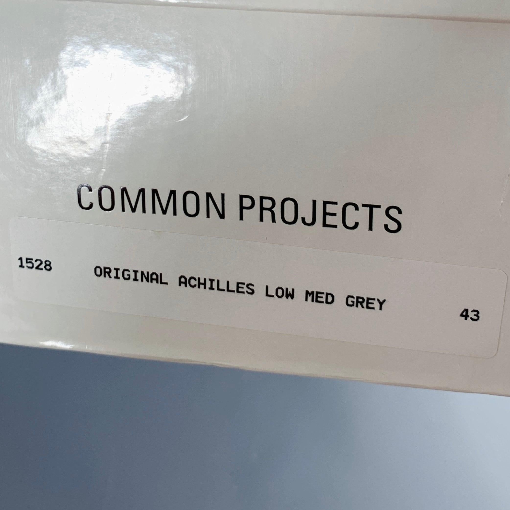 COMMON PROJECTS Size 10 Grey Leather Low Top Sneakers For Sale 4