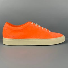 COMMON PROJECTS Size 10 Neon Orange Suede Sneakers