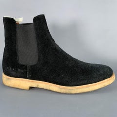 COMMON PROJECTS Botines Chelsea con suela de crepé de ante negro talla 11