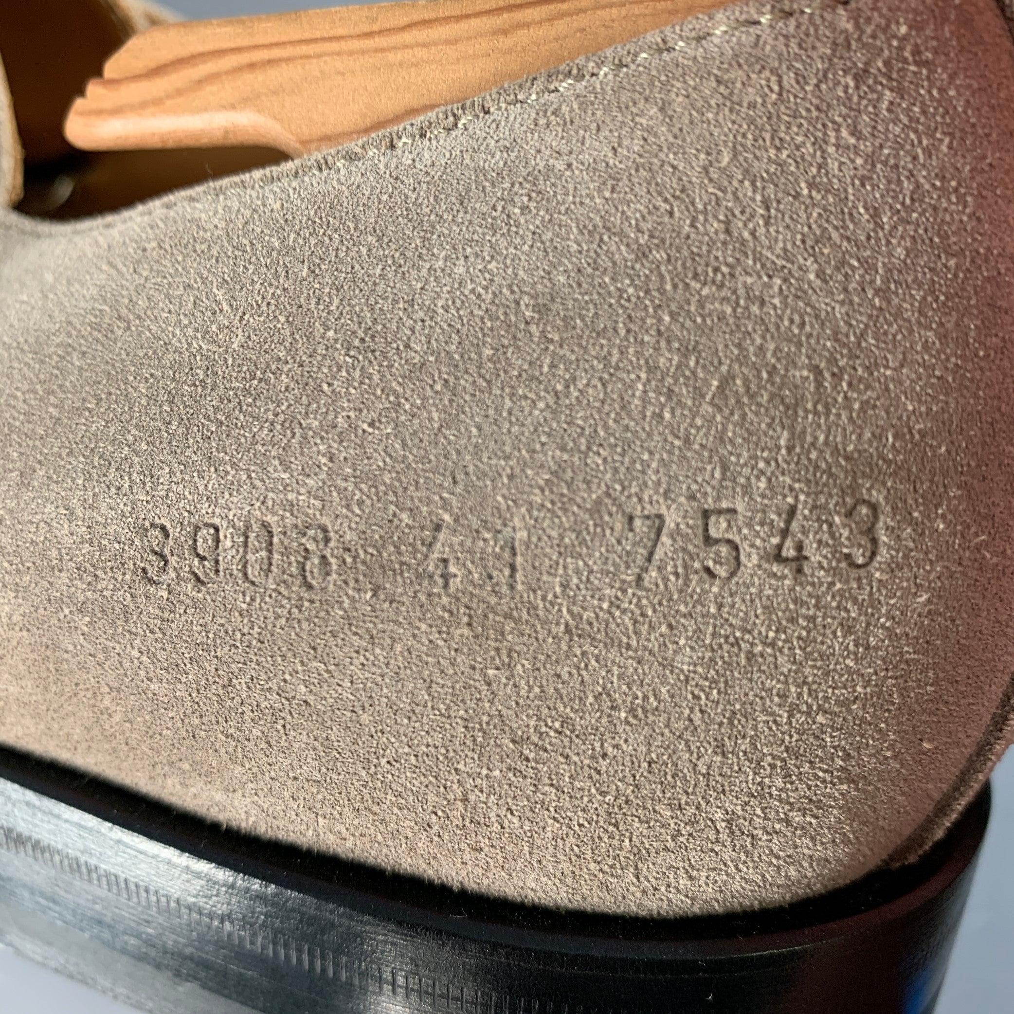 COMMON PROJECTS Size 11 Taupe Suede Lace-Up Oxford Shoes For Sale 4