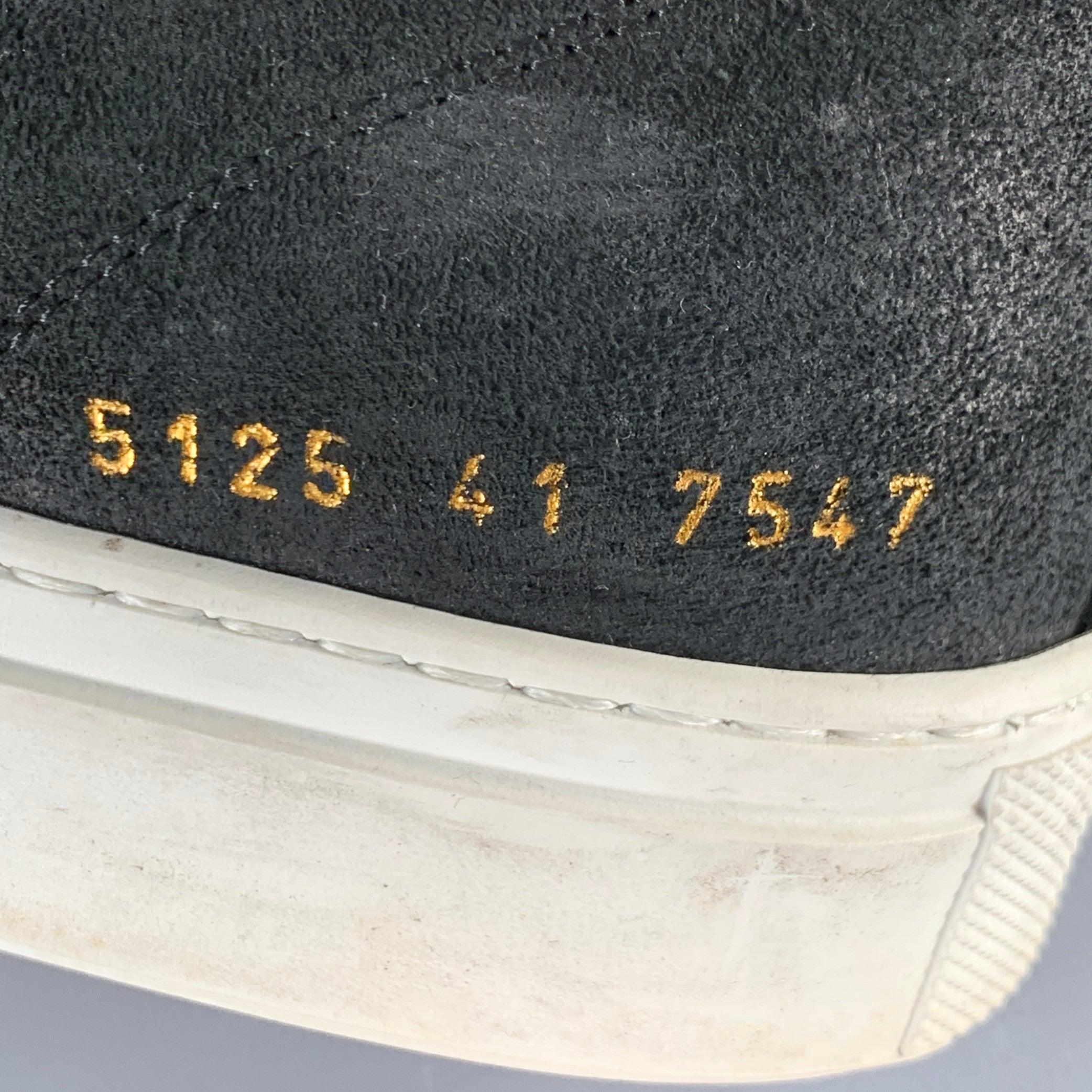 Common Projects misura 8 scarpe da ginnastica basse in pelle scamosciata nera in vendita 4