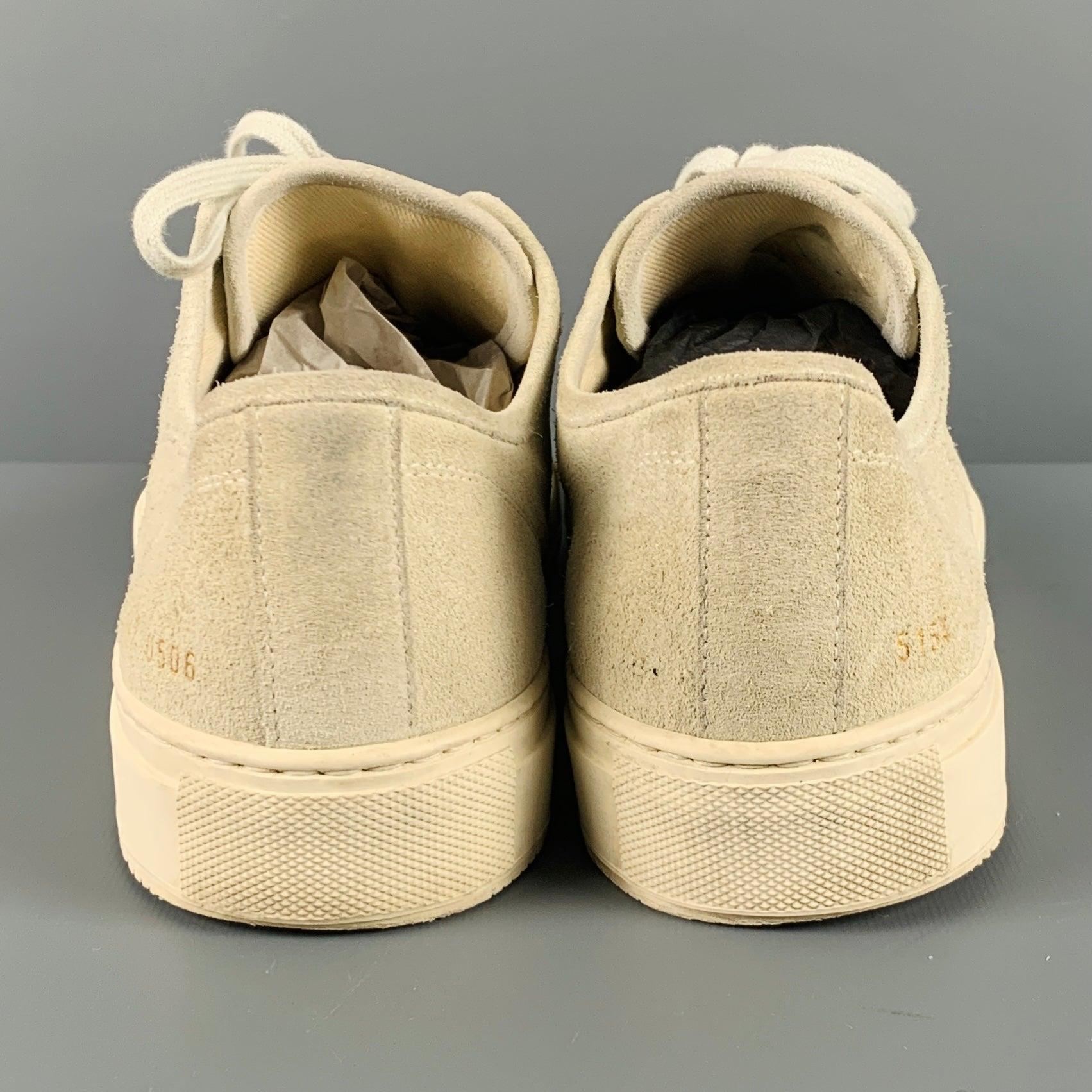COMMON PROJECTS Size 9 Natural Leather Lace Up Sneakers In Good Condition In San Francisco, CA