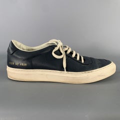 COMMON PROJECTS Size 9 Navy Leather Lace Up Sneakers
