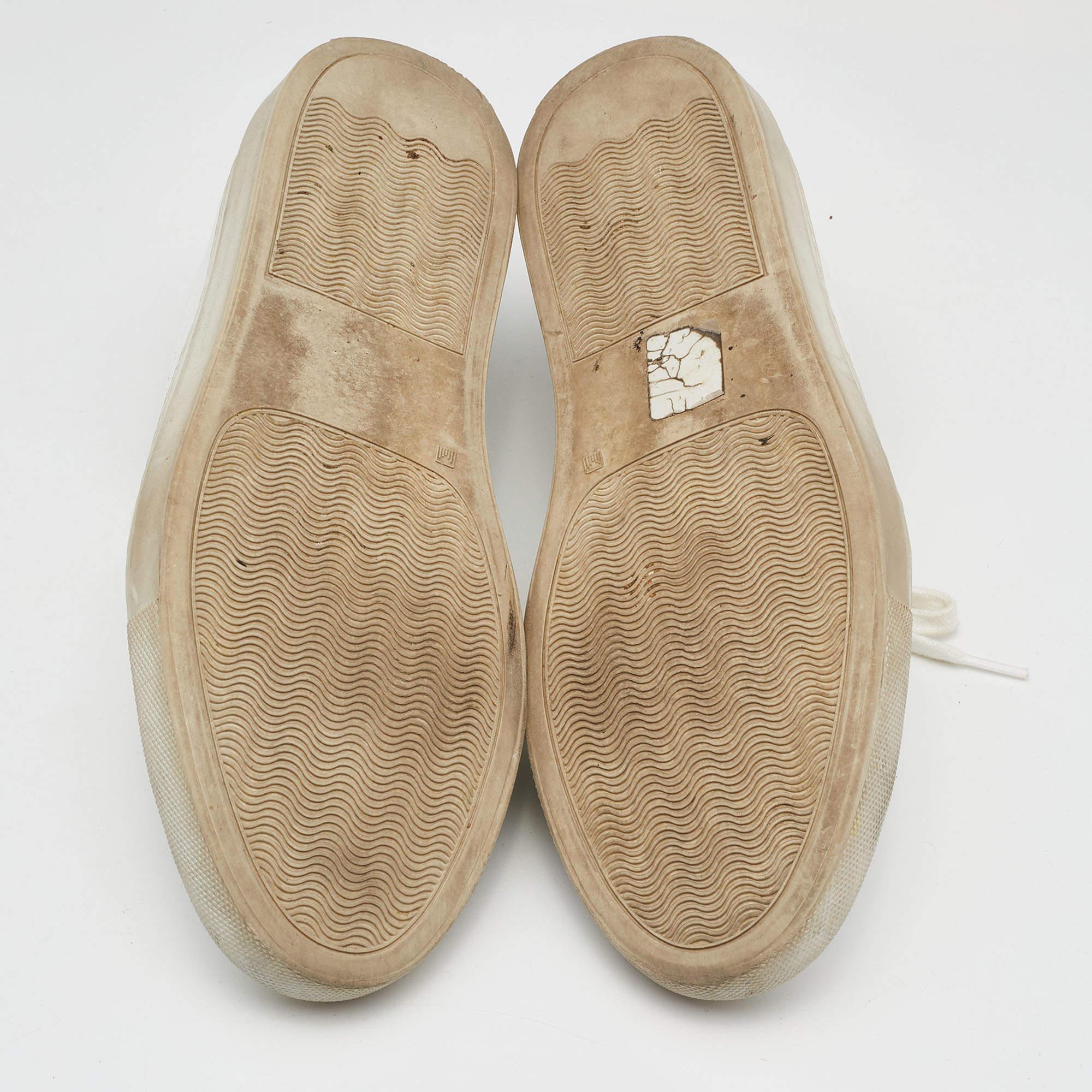 Common Projects Weiß Leder Achilles Low Top Sneakers Größe 37 im Angebot 1