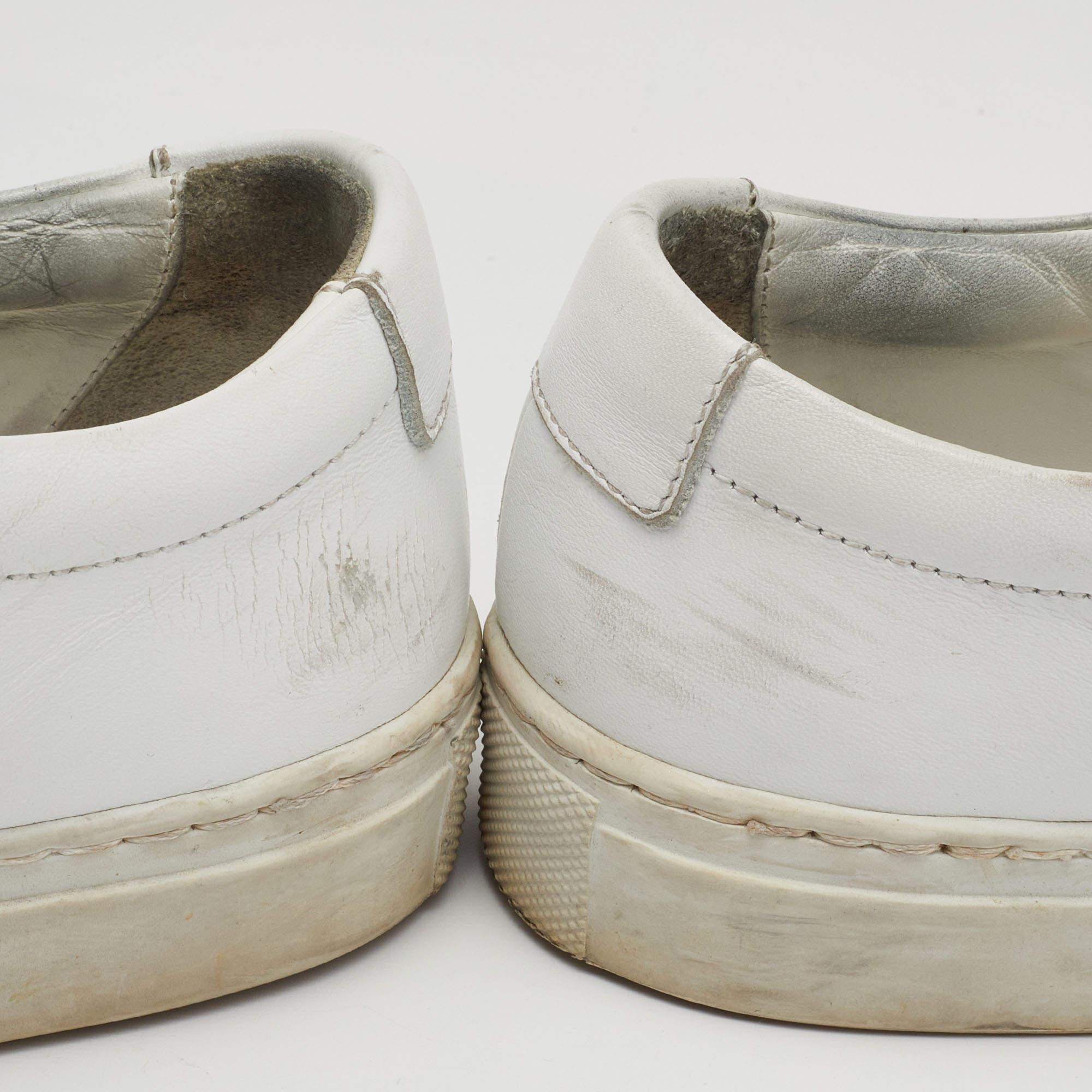 Common Projects Weiß Leder Achilles Low Top Sneakers Größe 37 im Angebot 3