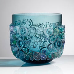 Common Ray in Aqua Light, a turquoise & blue Glass Centrepiece by Sabine Lintzen