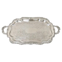 Community Ascot 0316-10 Silver Plated Ornate Twin Handle Serving Platter Tray
