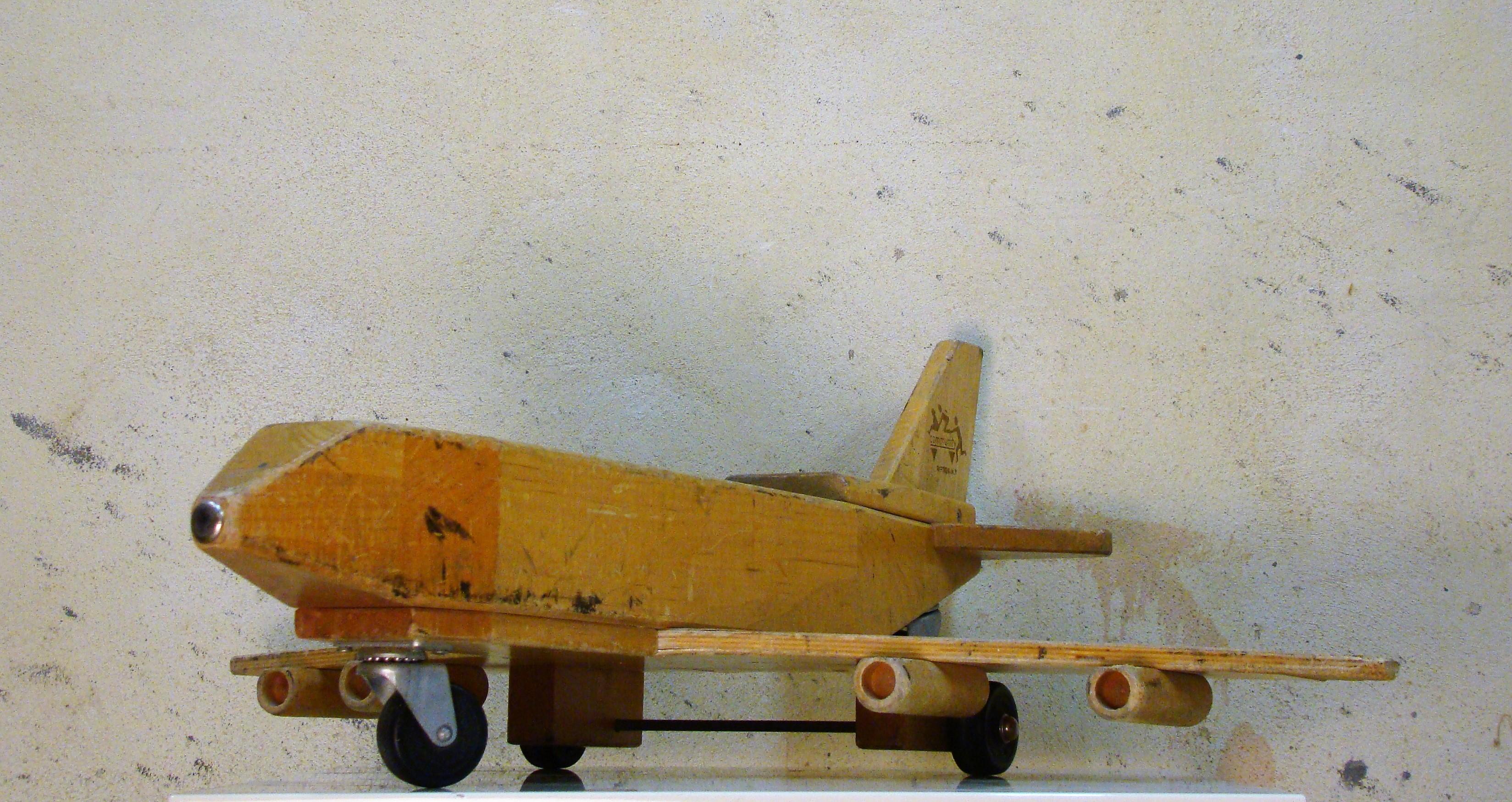 American Community Playthings Wooden Toy Cargo Airplane, circa 1968, USA For Sale