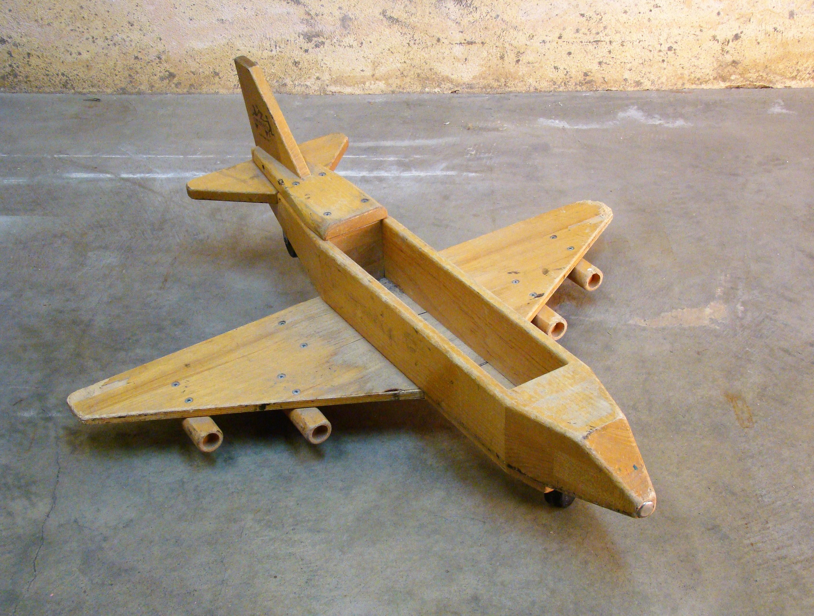 20th Century Community Playthings Wooden Toy Cargo Airplane, circa 1968, USA For Sale