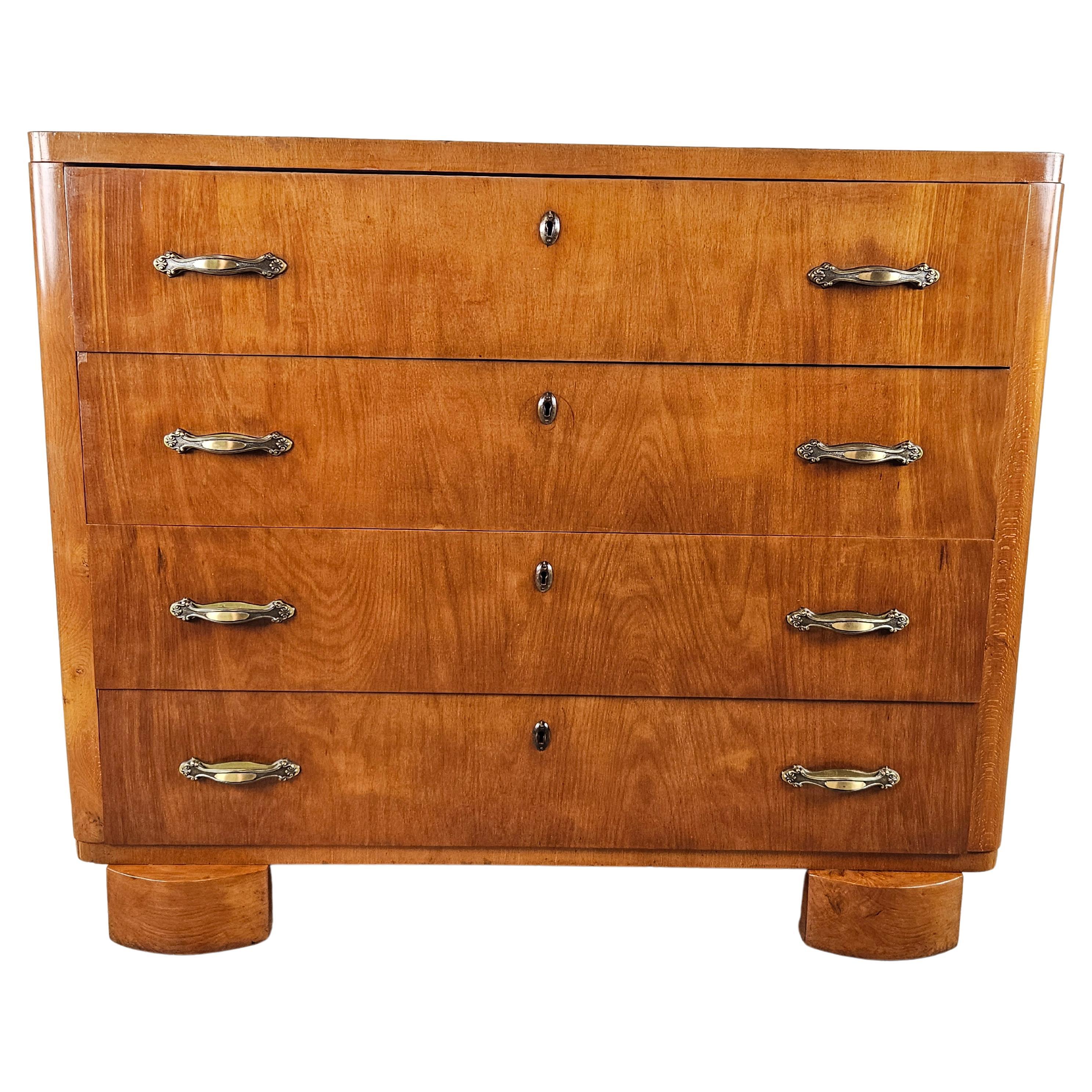 Art Deco dresser with four drawers 20th century  For Sale