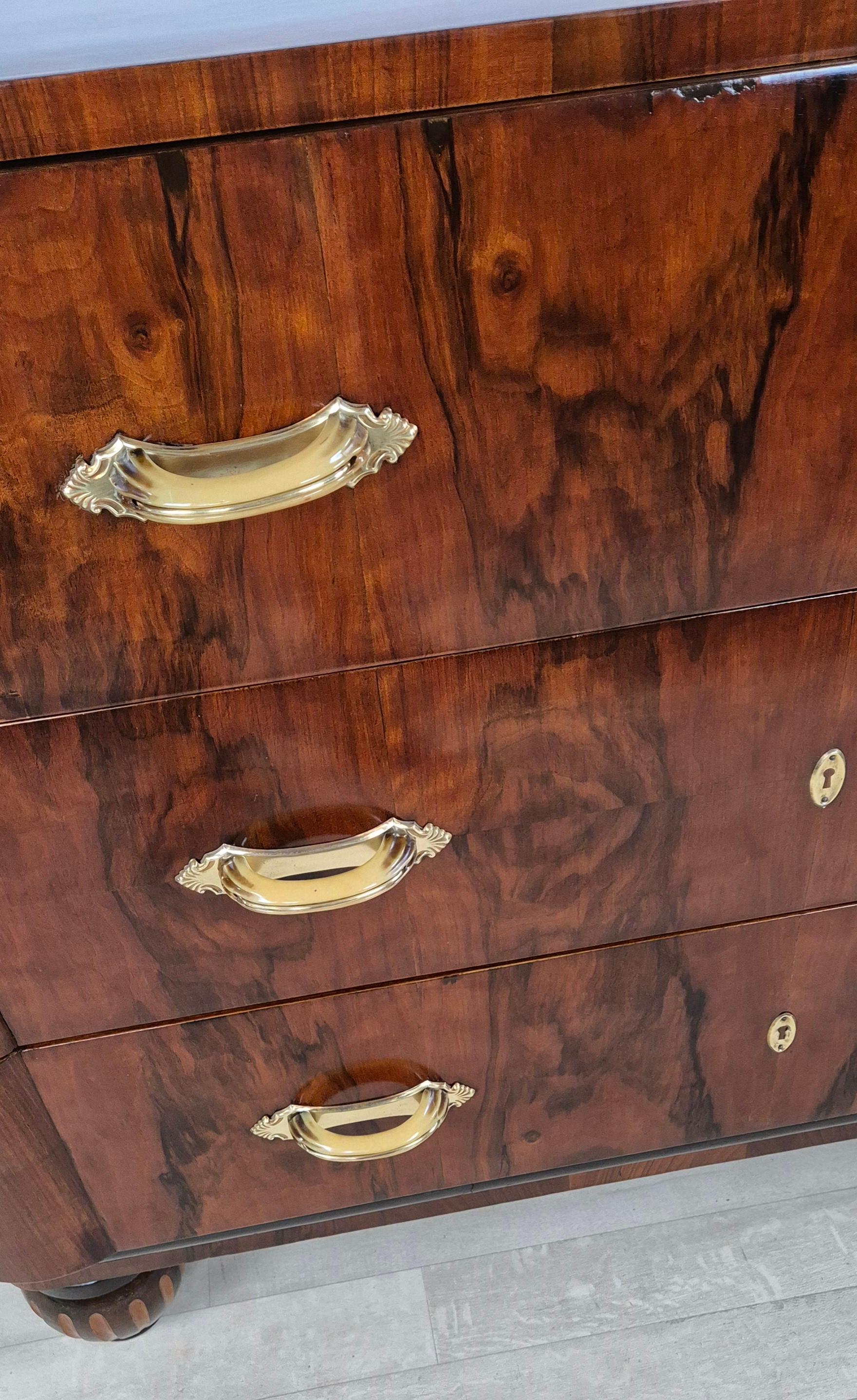 Venezianisches Art Deco Como 3 Schubladen 1934 im Angebot 5