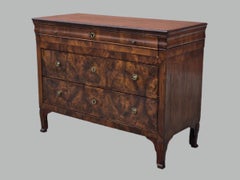 Charles X - Luigi Filippo chest of drawers in walnut and burl walnut, Italy, circa 1830