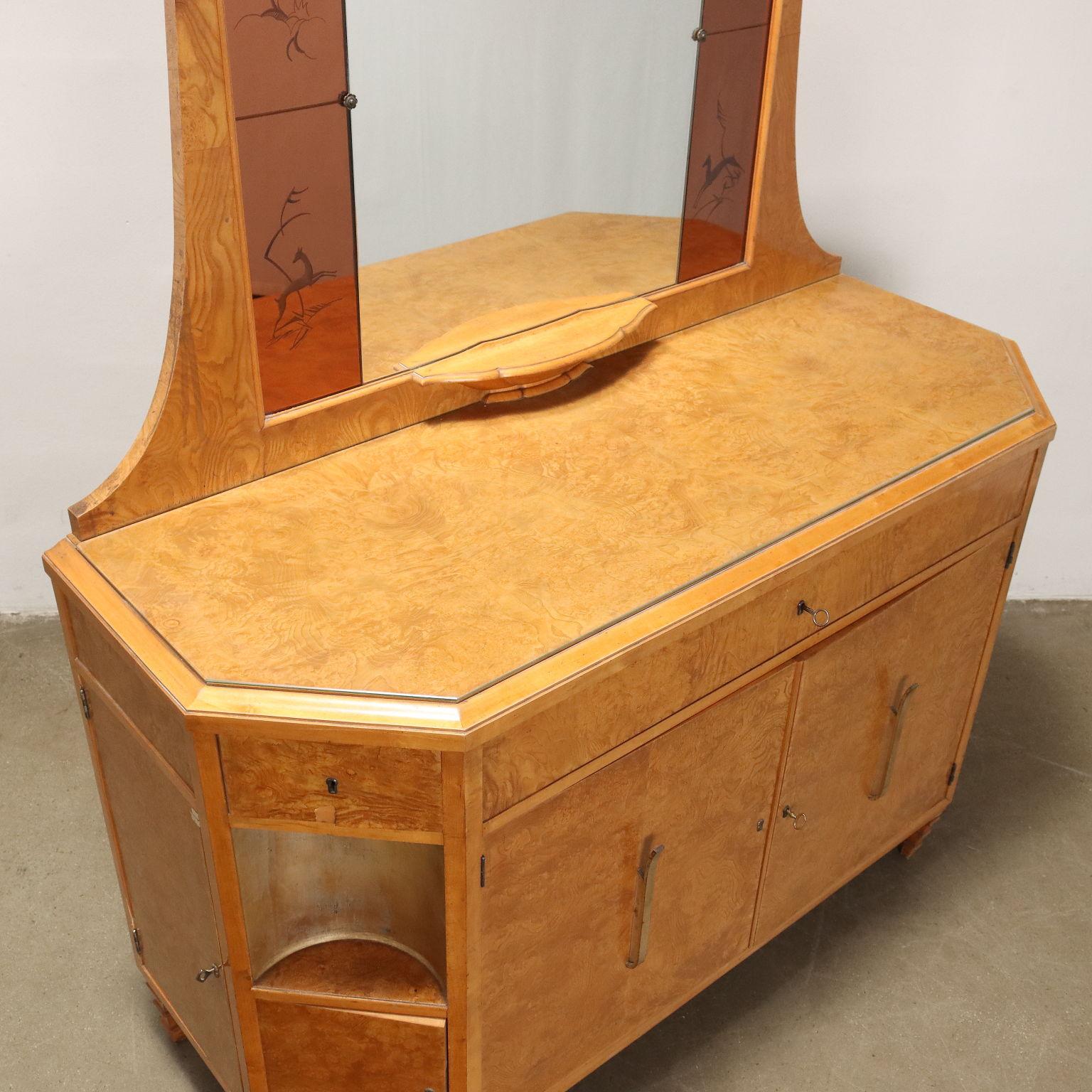 Comò con Specchio Anni 40-50 5