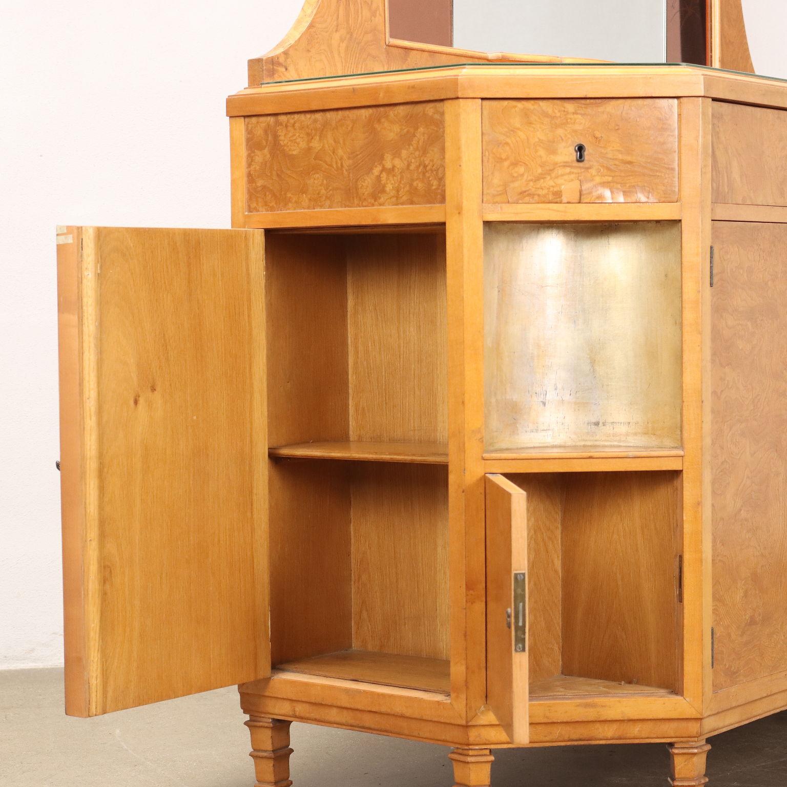 Ottone Comò con Specchio Anni 40-50