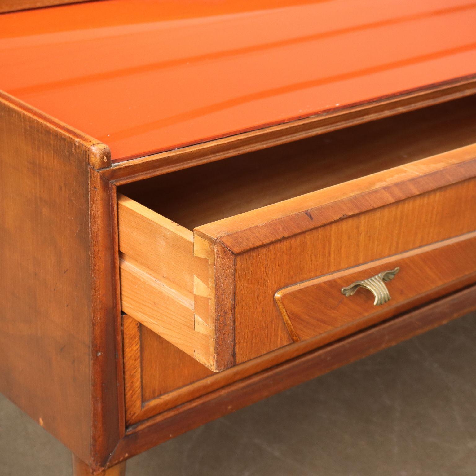 Brass Dresser with mirror Years 50-60 For Sale