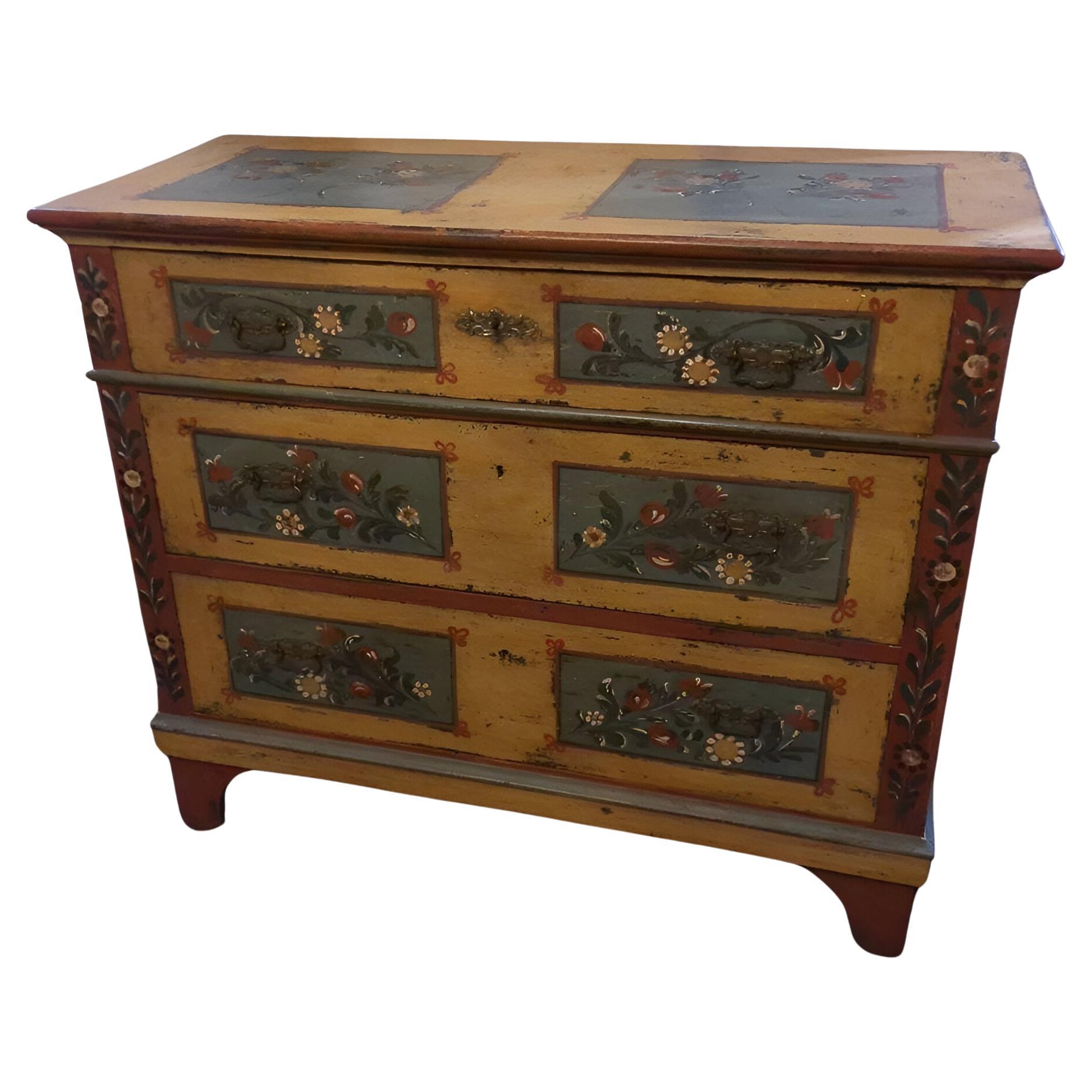 Spruce Decorated Dresser For Sale
