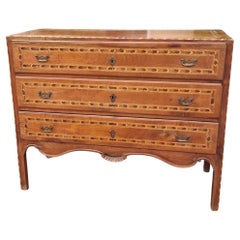 18th-century Direttorio dresser from Vicenza in walnut and cherry inlays