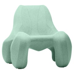Como Green chair Club 112 felt wool, Colour 937 Divina Melange 3, from Kvadrat