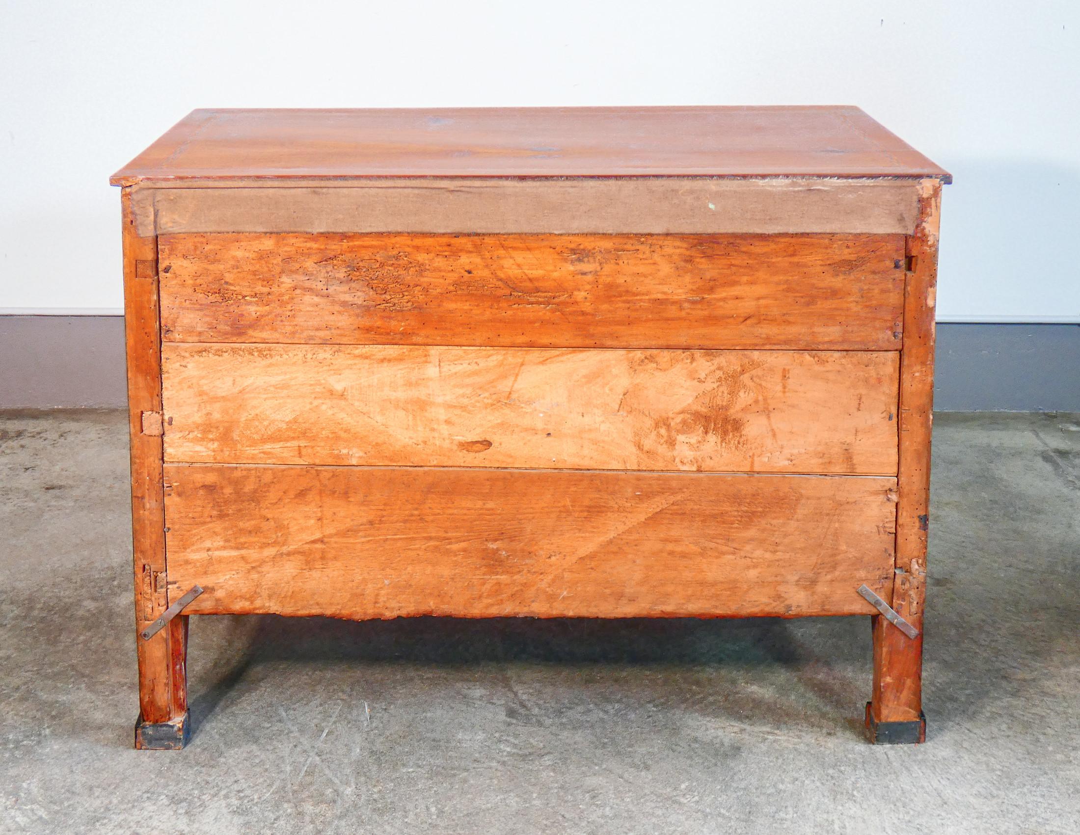 Comò IMPERO originale d'epoca, in legno intarsiato ed ebanizzato. Primo 1800 in vendita 9