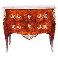 Antique Bois de rose panelled dresser, Christophe Wolff, Paris, mid-18th century