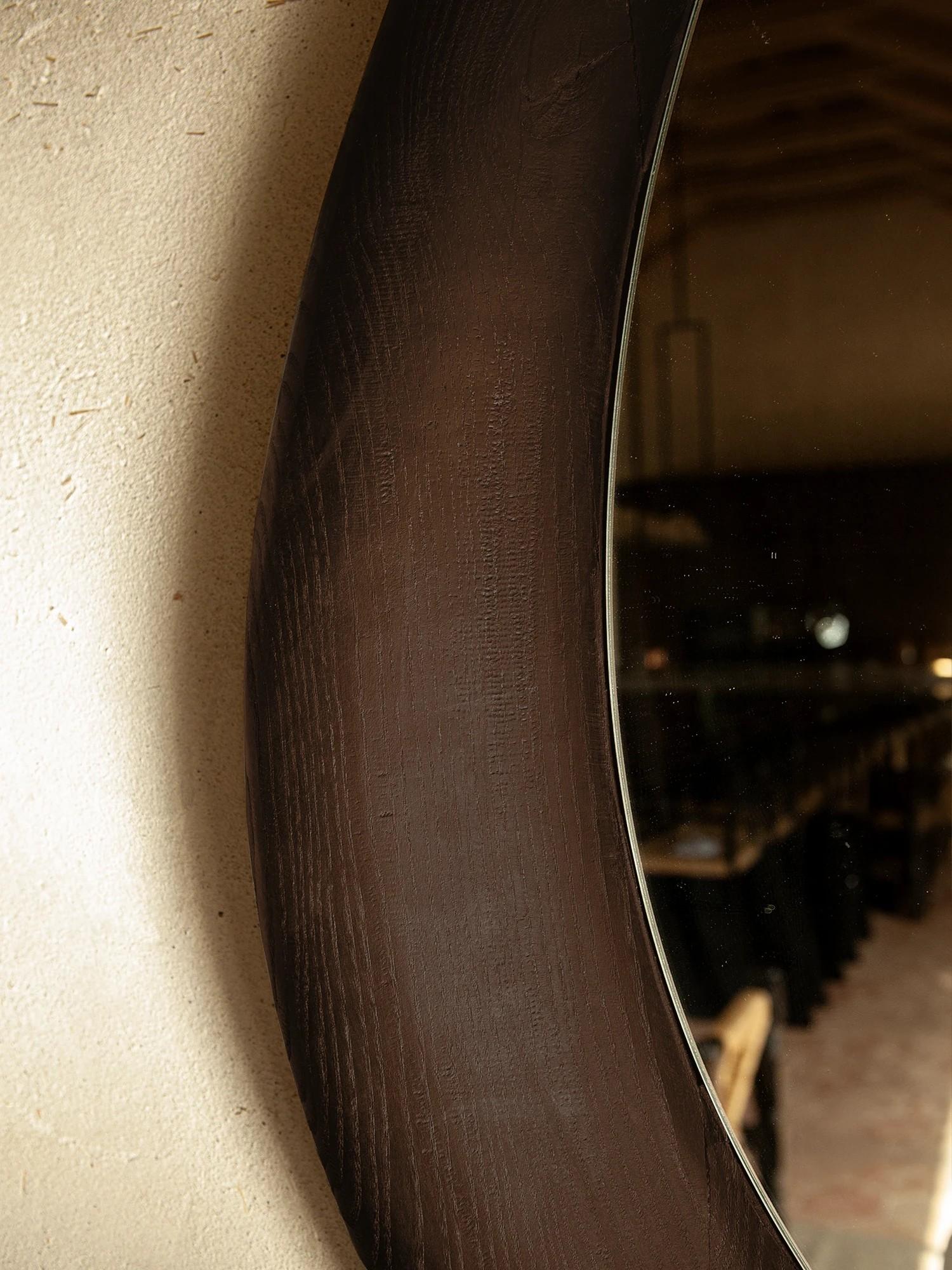 Como Mirror - Brown Stained Oak In New Condition For Sale In Warszawa, PL