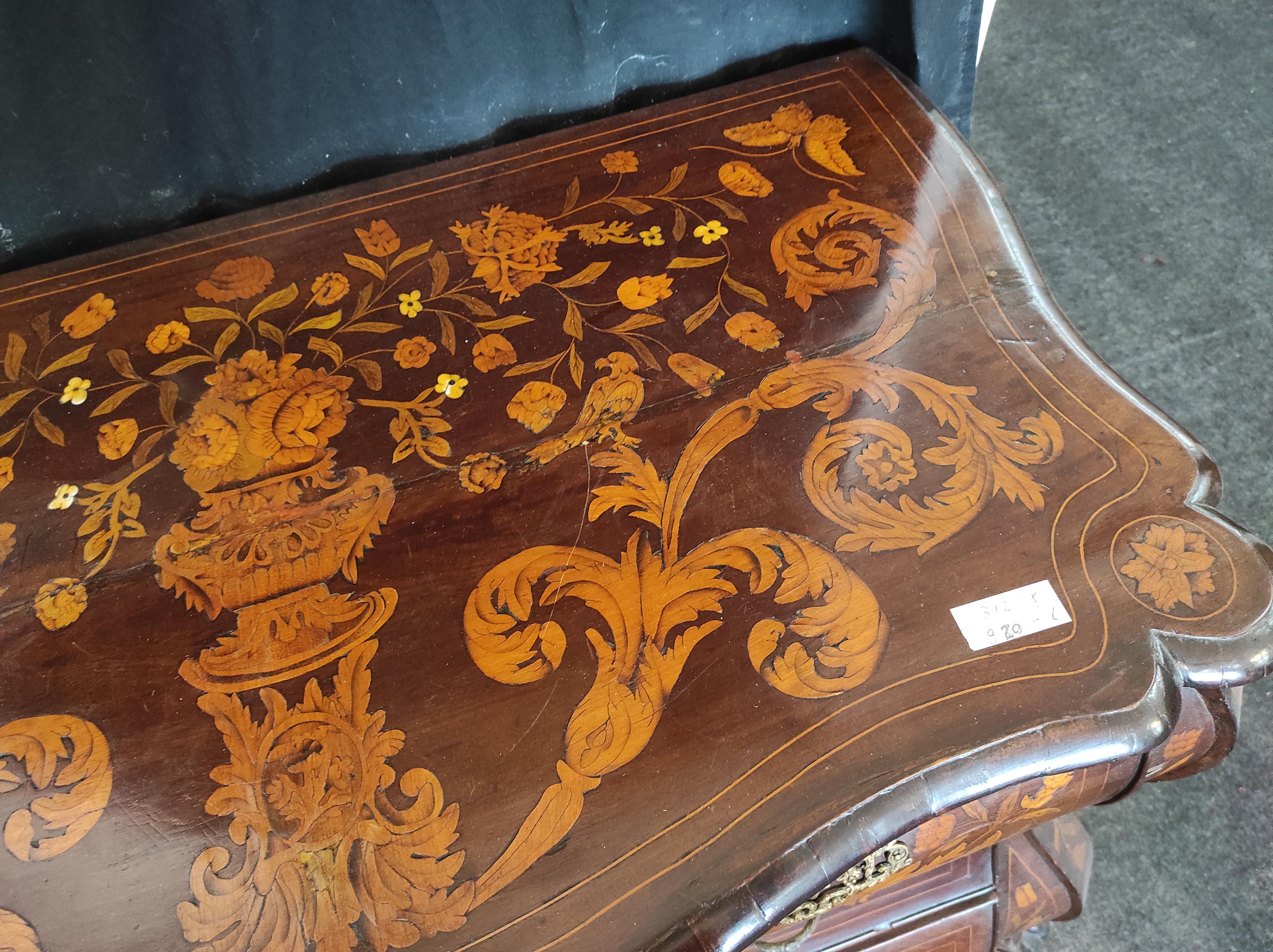 Mahogany Dutch inlaid dresser  For Sale