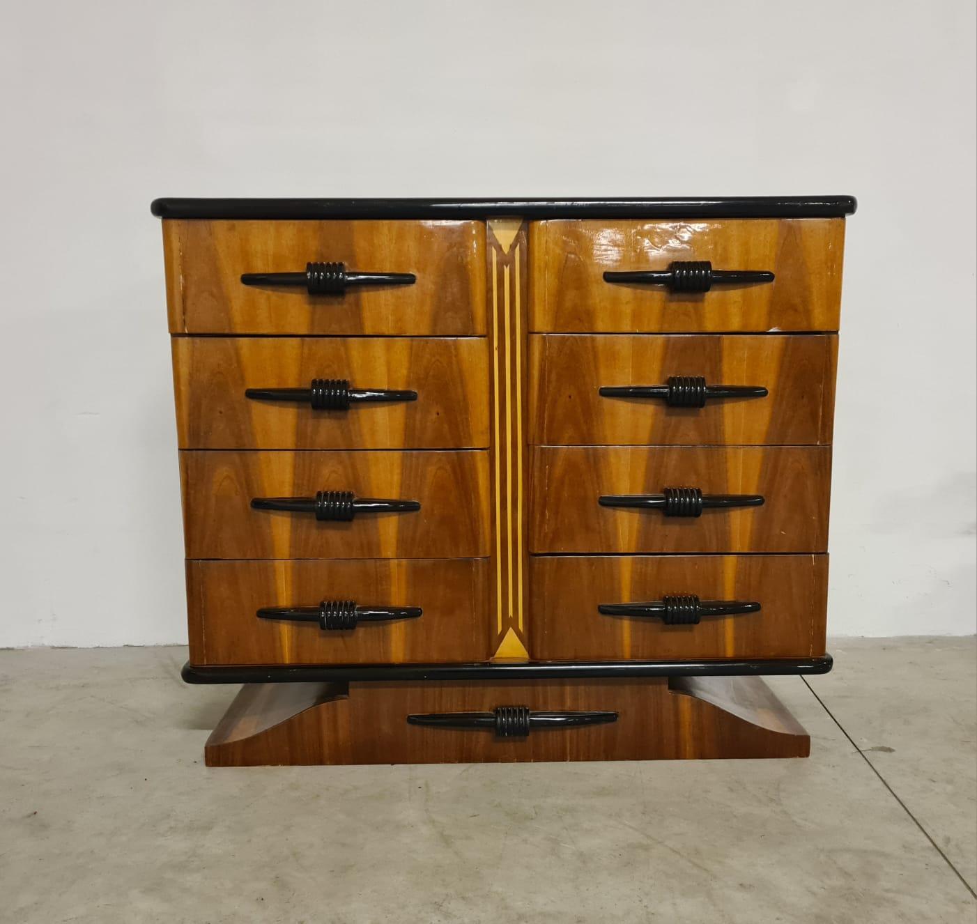 Italian Comò stile art Dèco anni 40' in vendita