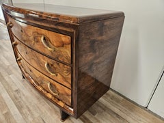 1940s Tuscan Art Deco dresser in walnut burl