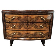 1940s Tuscan Art Deco dresser in walnut burl