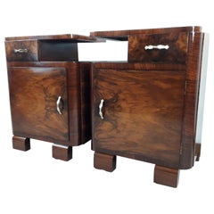 Art Deco Nightstands " Seagull
s Wings " Venetian 1930 Exclusive