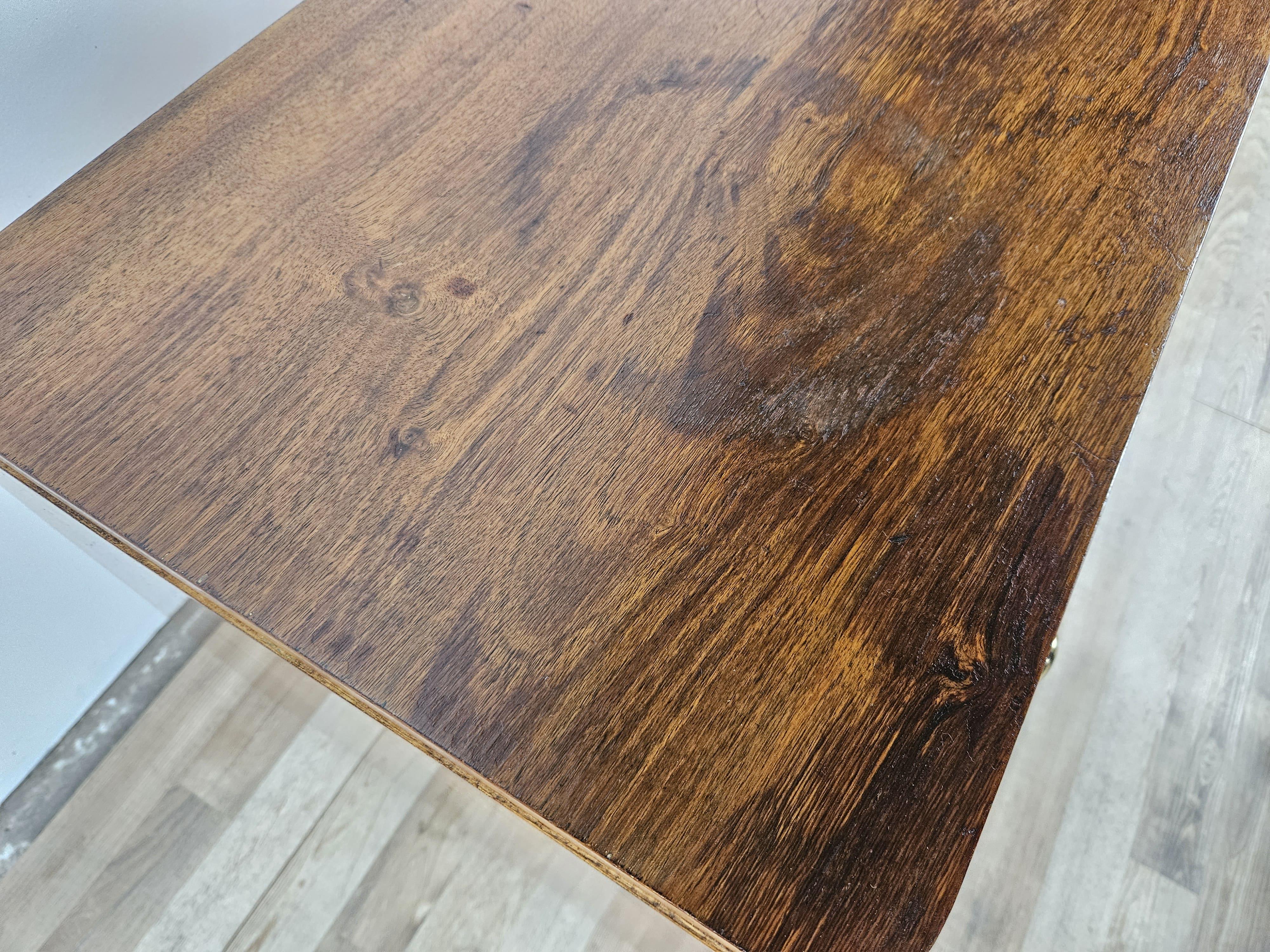 Comodini Art Decò in noce e ottone, 1940 en vente 1