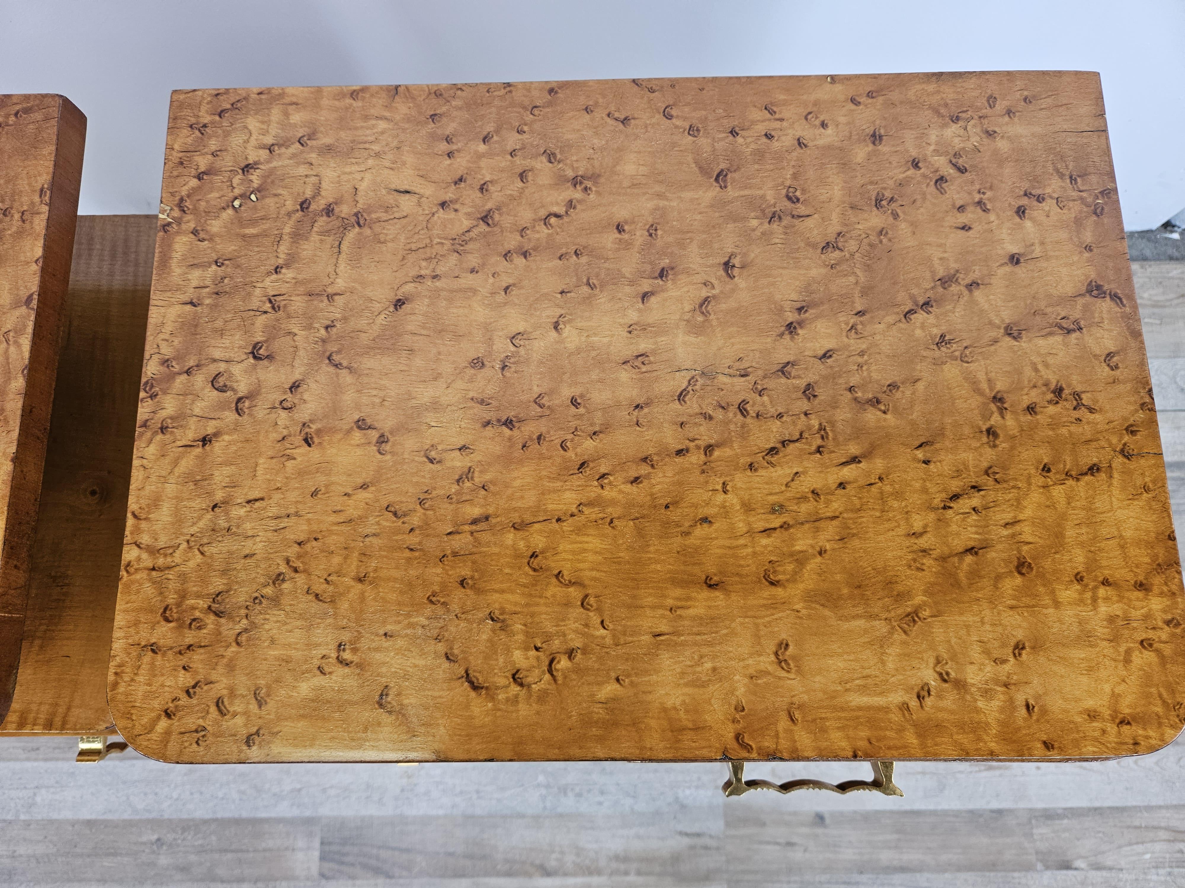 Art Deco bedside tables in tuja burl 20th century 1
