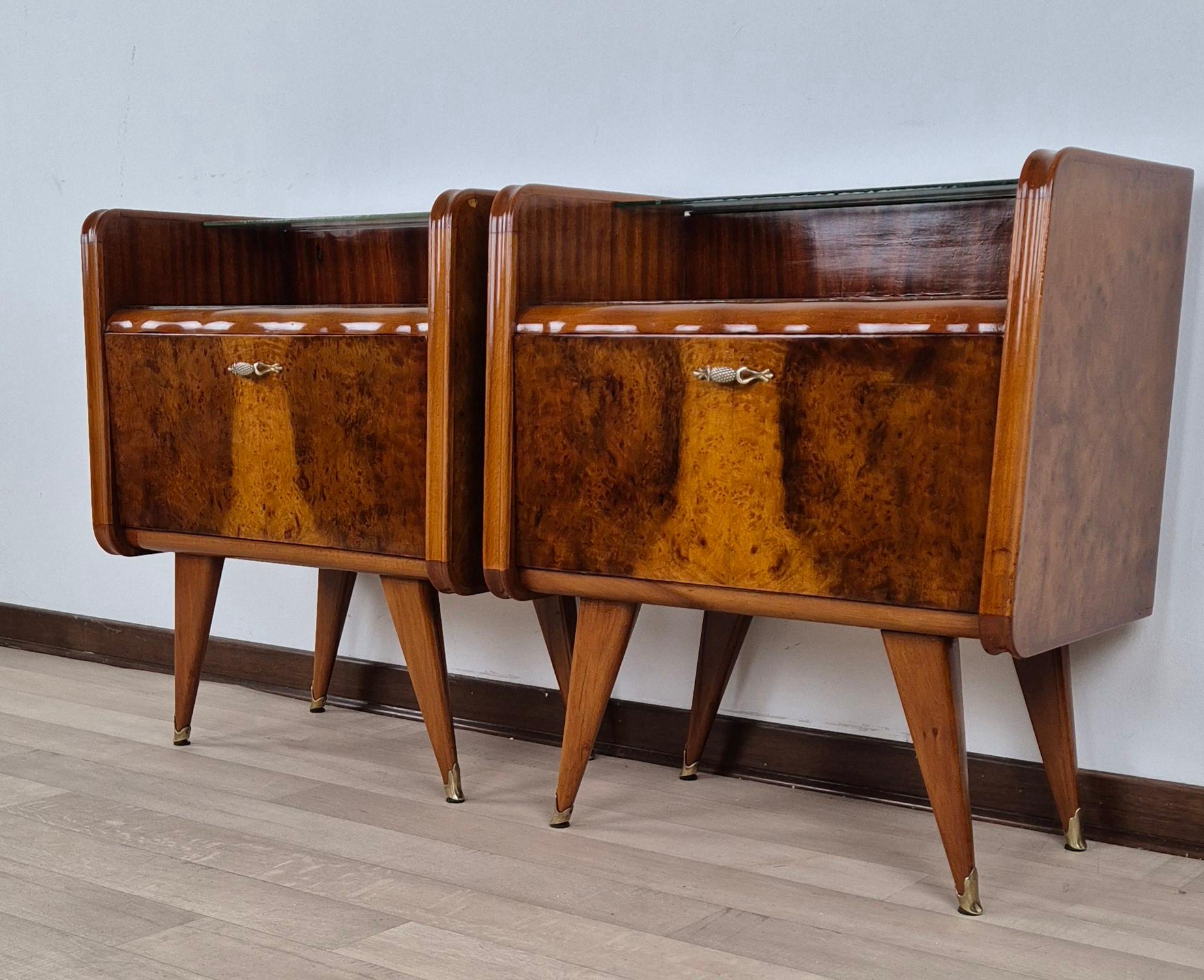 Comodini Art Déco Milanesi a Ribalta 1948 In Excellent Condition In Mariano Del Friuli, GO