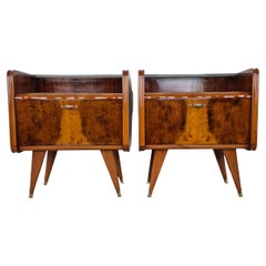Tables de nuit pliantes milanaises Art déco 1948